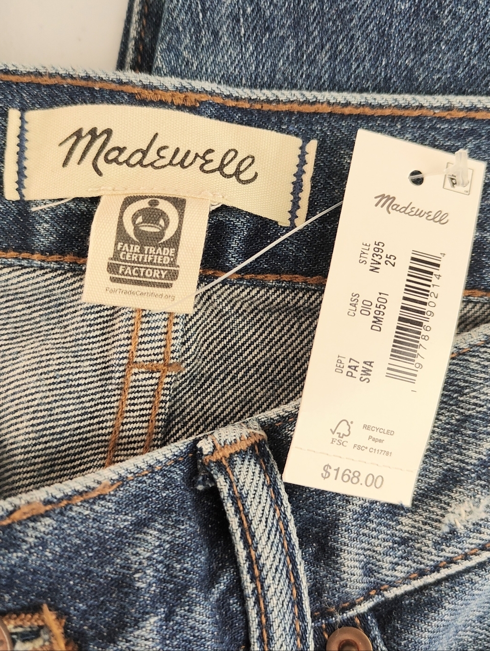 Madewell The Dean Easy Straight Jean Size 25 Straight Leg Shibori Wash Floral - Picture 9 of 11